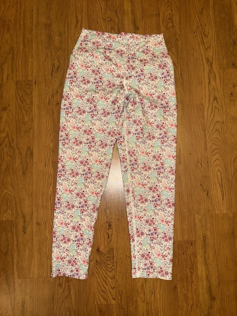 Evolution & Creation EVCR High Waist light Pink Floral Print Leggings MD